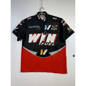 Vtg Outer Circle Braun Racing Shirt Jersey Mens Sz L NASCAR Win Fuel 1/4 Zip